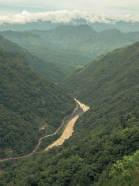 High angle view of valley