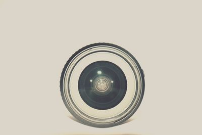 Directly above shot of electric lamp against white background