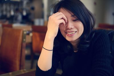 Portrait of a smiling young woman