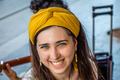 Portrait of smiling young woman