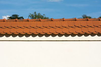 Low angle view of roof of building