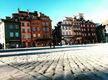 Low angle view of buildings in city