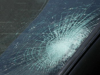 Aerial view of car window