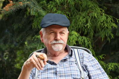 Senior man sitting on chair