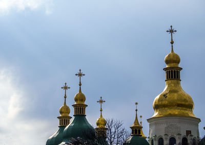 Low angle view of saint sophia cathedral against sky