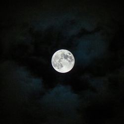 Low angle view of moon in sky