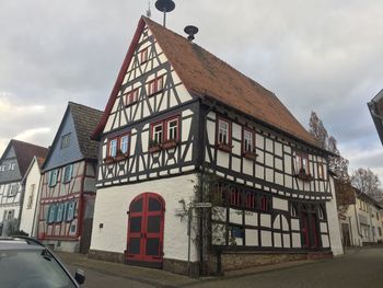 Low angle view of building against sky