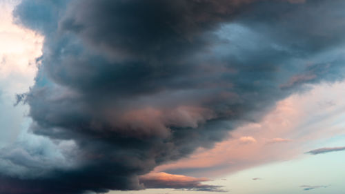 Low angle view of storm clouds in sky