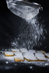 Close-up of meat in container