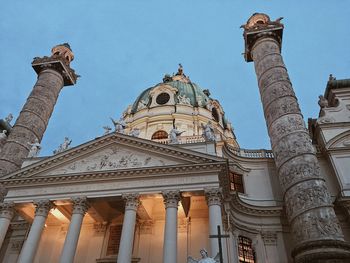 Low angle view of basilica against sky