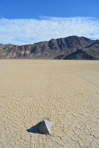 Scenic view of desert against sky