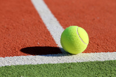 Close-up of tennis ball