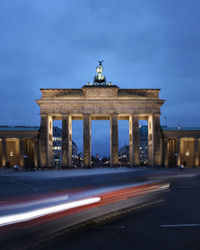 Light trails at night