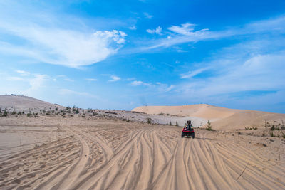 Scenic view of desert against sky