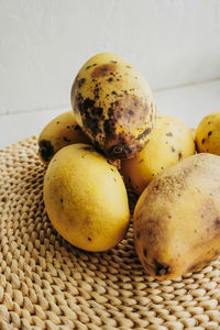 Close-up of fruits on table