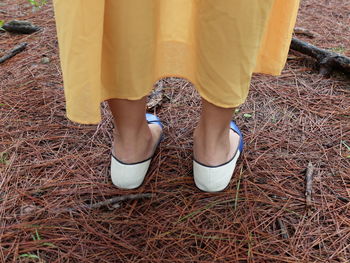 Low section of woman standing on floor