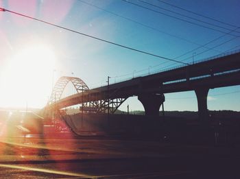 Low angle view of bridge against sky