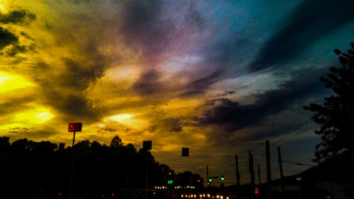 View of dramatic sky at sunset