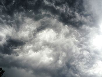 Low angle view of storm clouds in sky