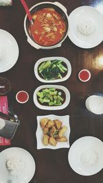 Close-up of food served in plate