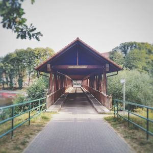 View of bridge against clear sky