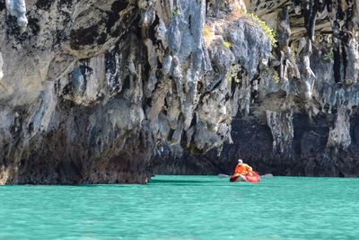 View of people in sea