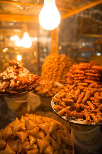 Close-up of food on table