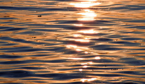 Full frame shot of sea at sunset