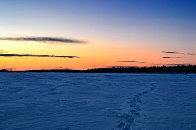 Scenic view of landscape during sunset