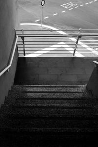 High angle view of staircase