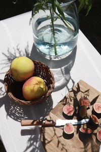Close-up of christmas decorations on table
