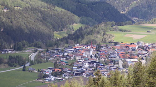 High angle view of townscape