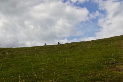 Scenic view of land against sky