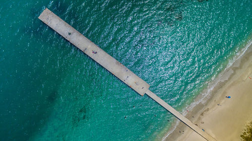 High angle view of sea