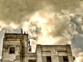 Low angle view of historical building against sky
