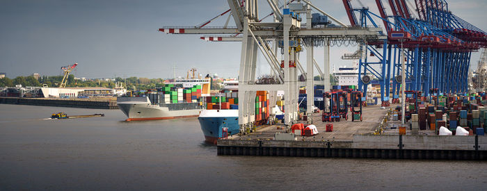 Panorama of a container terminal