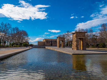 View of historical building against cloudy sky