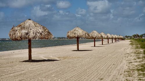 Panoramic view of beach against sky