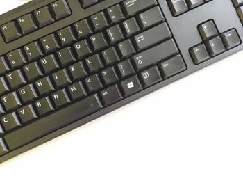 Close-up of laptop keyboard