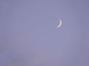 Low angle view of moon in sky