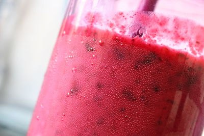 Close-up of cold drink in drinking glass