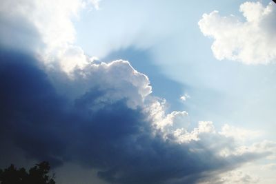 Low angle view of clouds in sky