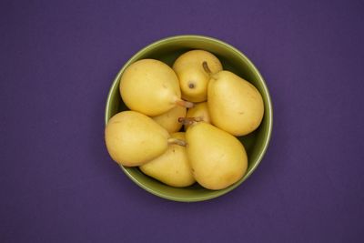 High angle view of apples