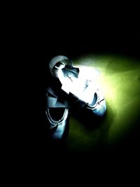 Close up of black and black background