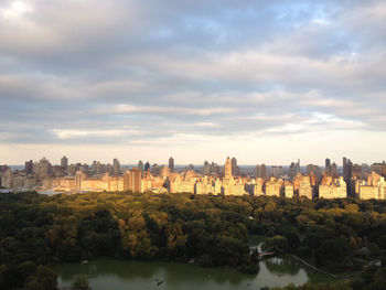 Panoramic view of trees against sky