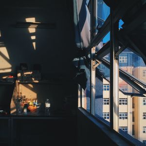 View of illuminated built structure