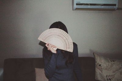 Woman with fan