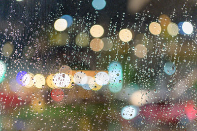 Raindrops on glass window