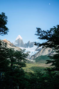 Scenic view of snowcapped mountains against sky in los glaciares national park