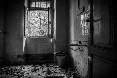 Interior of abandoned house